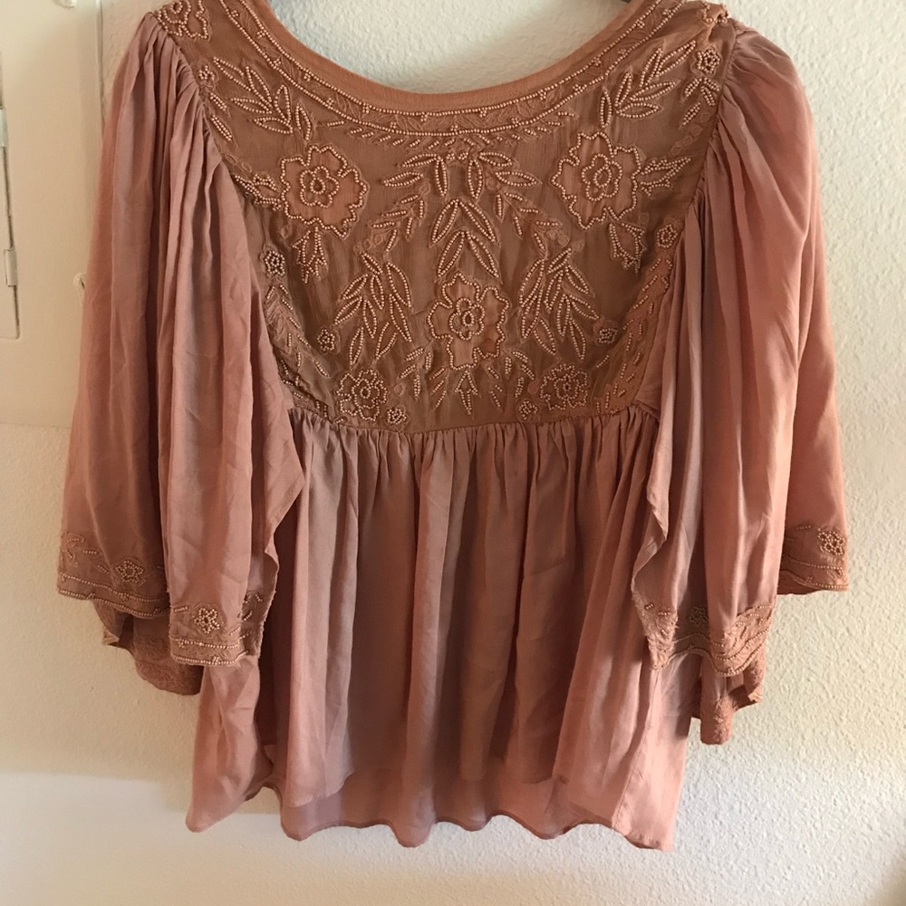 Beautiful beaded mauve blouse